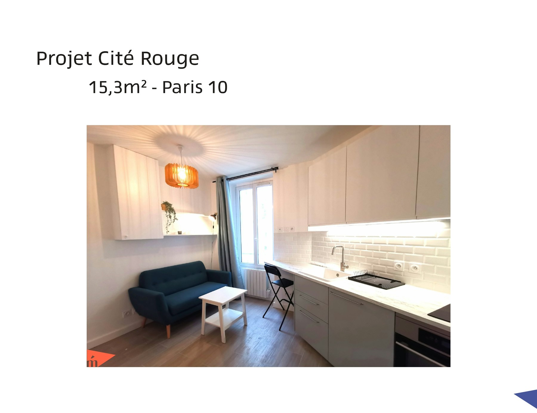 photo Projet Cité Rouge - Studio 15,3m² - Paris 10 Léa Mast - Architecte hemea