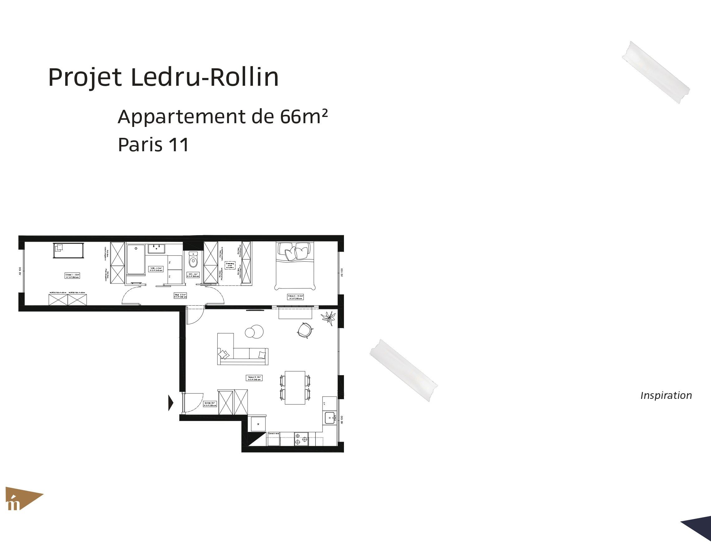 photo Projet Ledru-Rollin - 66m² - Paris 11 Léa Mast - Architecte hemea