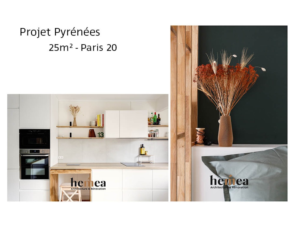 photo Projet Pyrénées - 25m² - Paris 20 Léa Mast - Architecte d'intérieur hemea