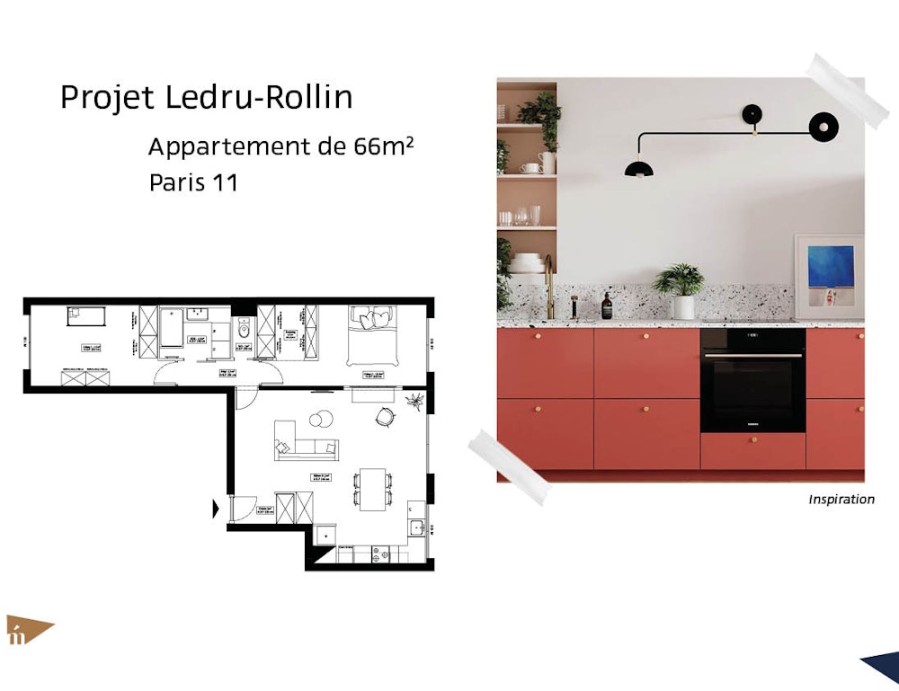 photo Projet Ledru-Rollin - 66m² - Paris 11 Léa Mast - Architecte d'intérieur hemea