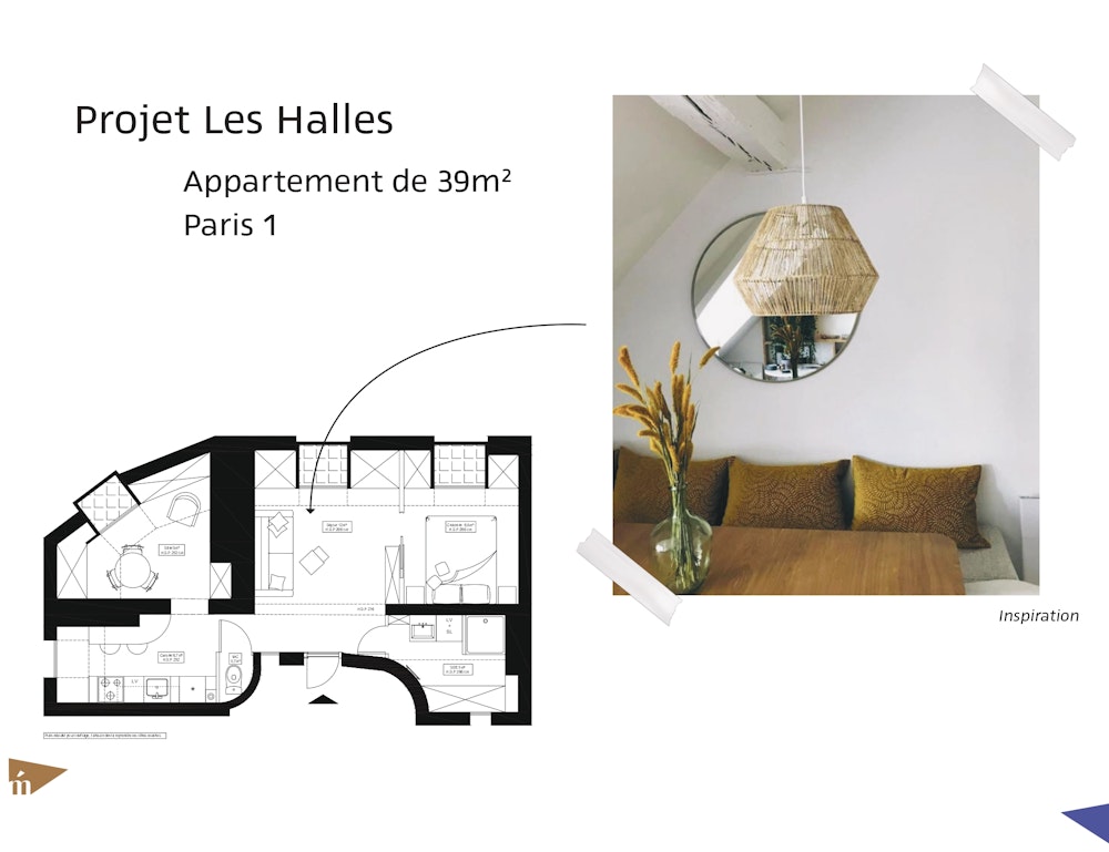 photo Projet les Halles - 39 m² - Paris 1 Léa Mast - Architecte d'intérieur hemea