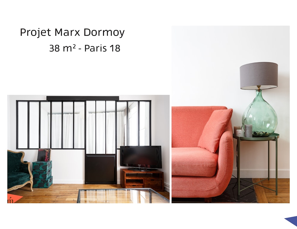 photo Projet Marx Dormoy - 38 m² - Paris 18 Léa Mast - Architecte d'intérieur hemea