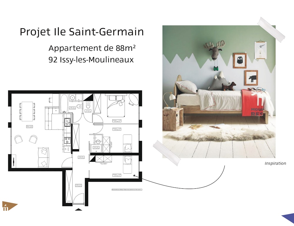 photo Projet Ile Saint-Germain - 88 m² Léa Mast - Architecte d'intérieur hemea