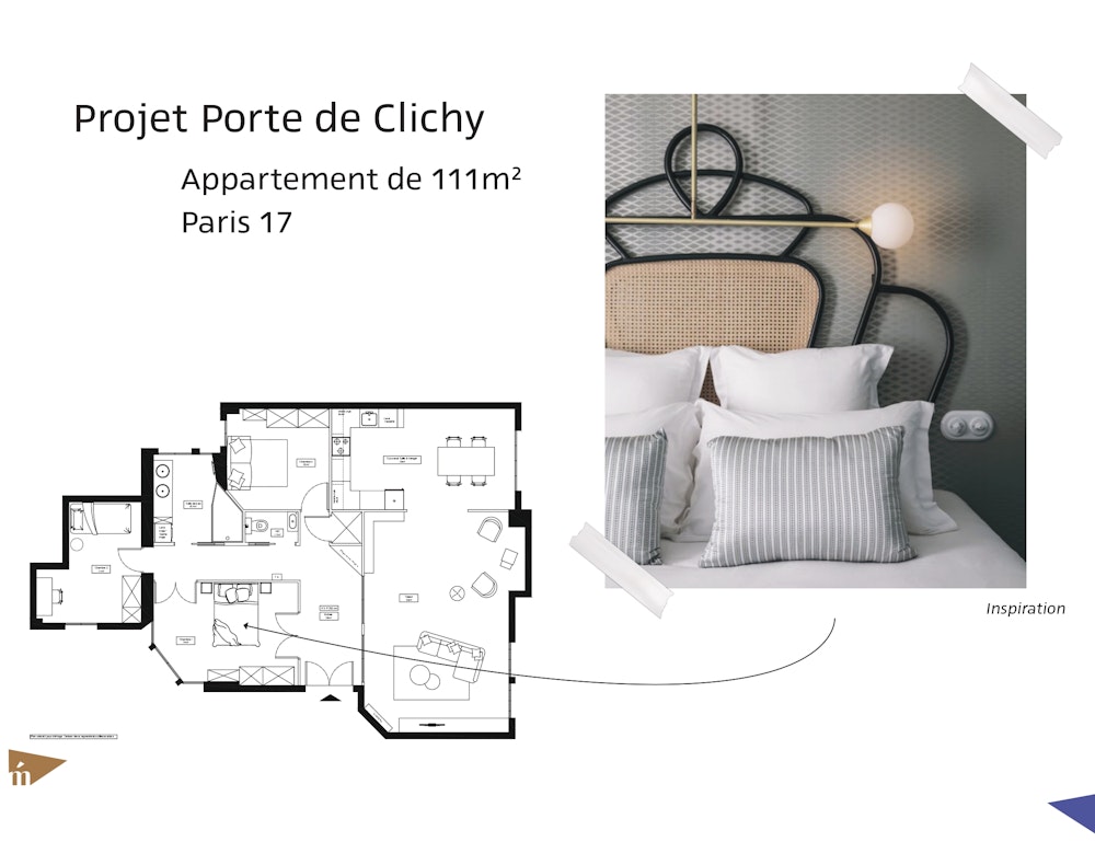 photo Projet Porte de Clichy - 111 m² - Paris 17 Léa Mast - Architecte d'intérieur hemea