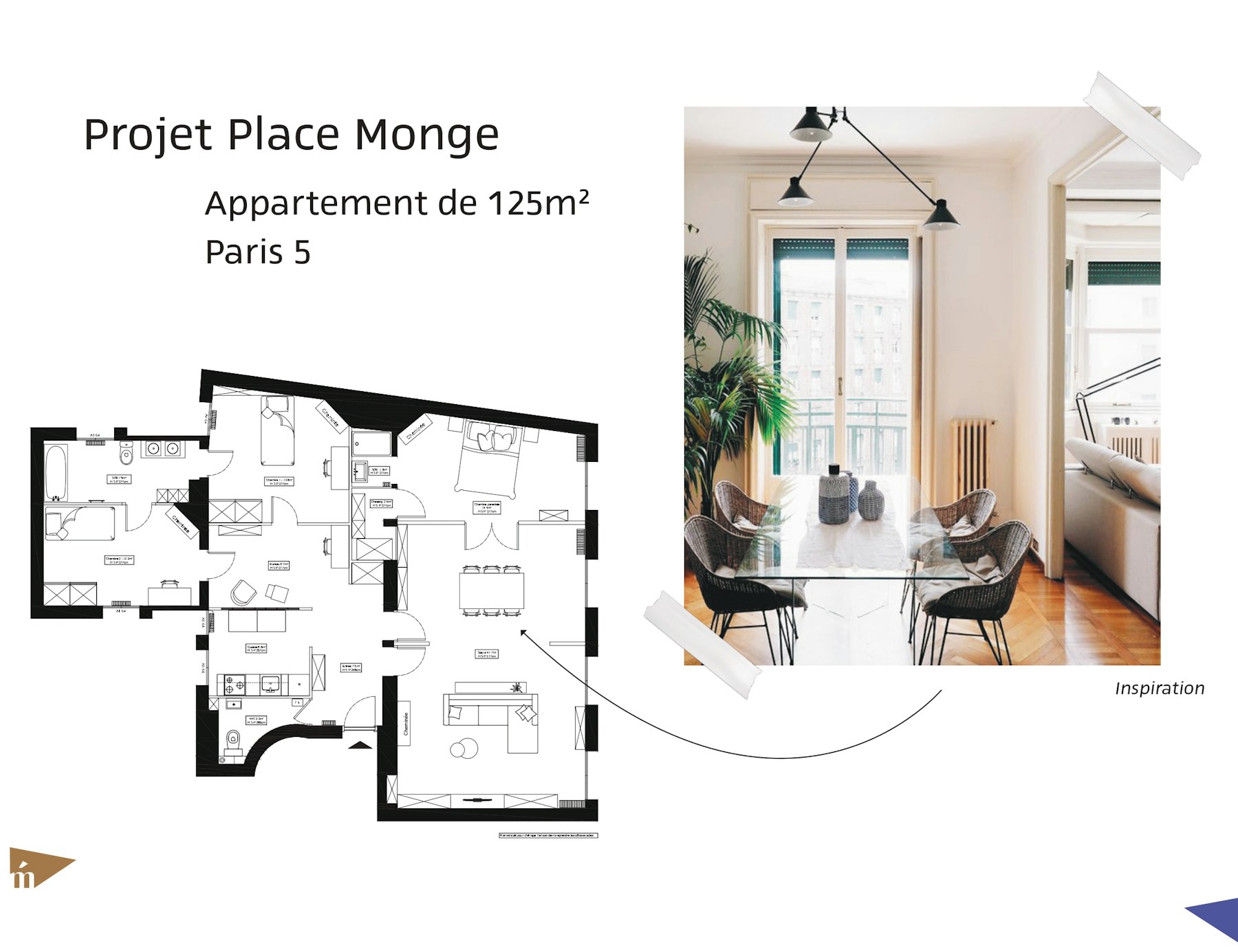 photo Projet place Monge - 125 m² - Paris 5 Léa Mast - Architecte hemea