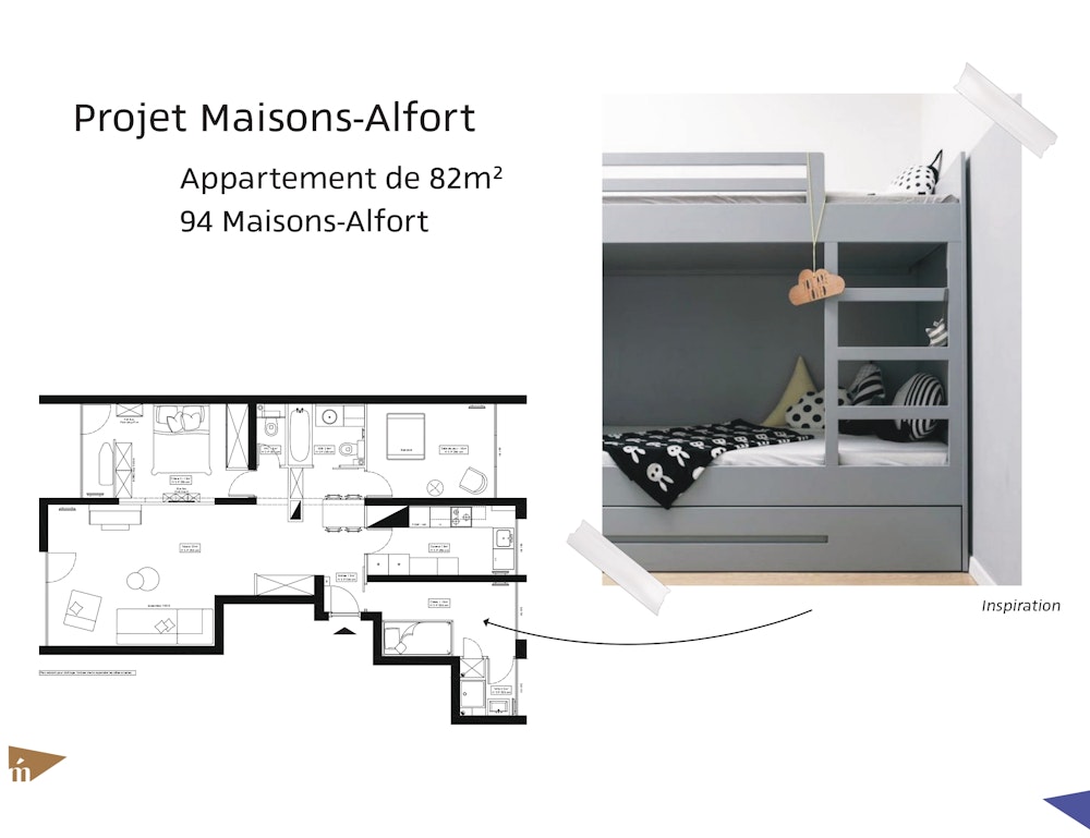 photo Projet Maisons-Alfort - T4 - 82 m² Léa Mast - Architecte d'intérieur hemea