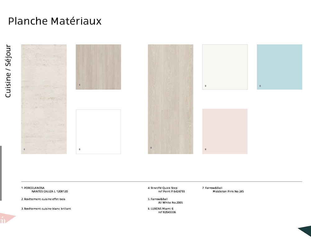 photo Planche Matériaux Nicolas KINSKI, Architecte d'intérieur hemea