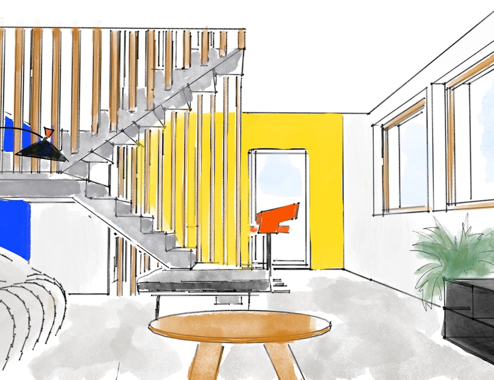 photo Esquisse d'intérieur I Yvoire Nicolas KINSKI, Architecte d'intérieur hemea