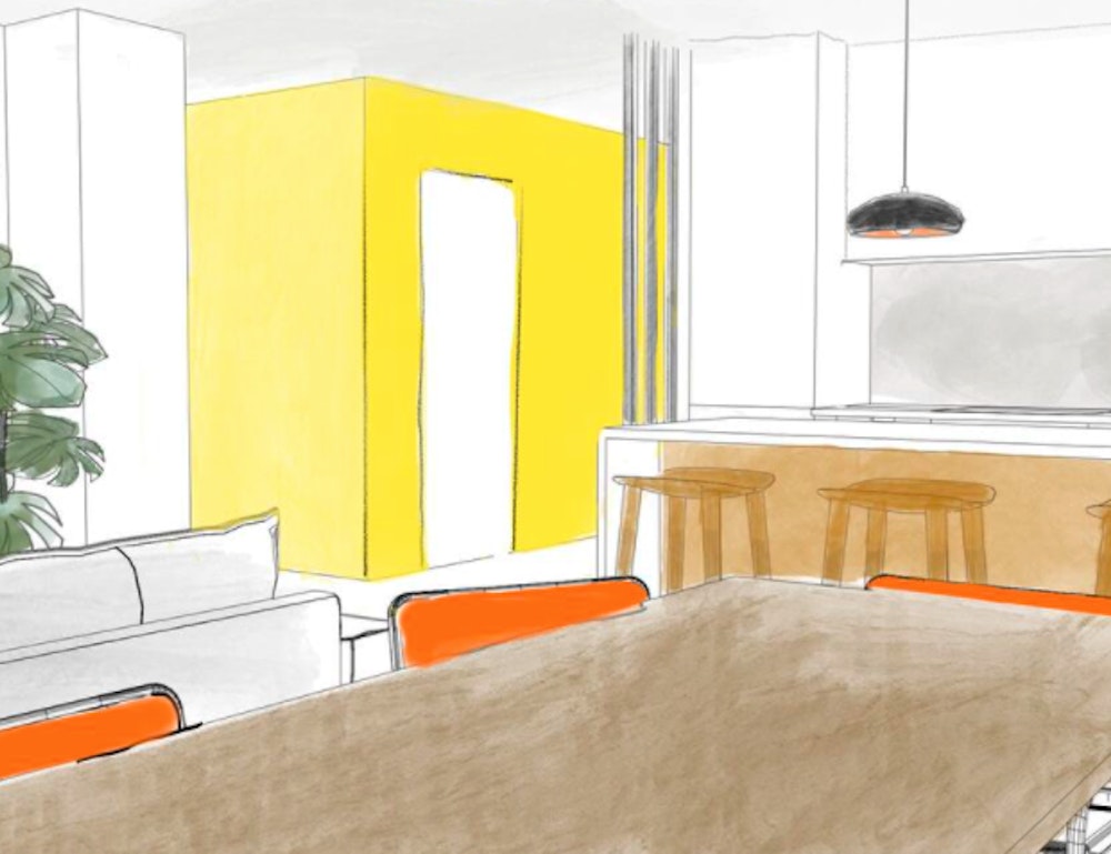 photo Esquisse d'intérieur I Appartement Lyon 9 Nicolas KINSKI, Architecte d'intérieur hemea