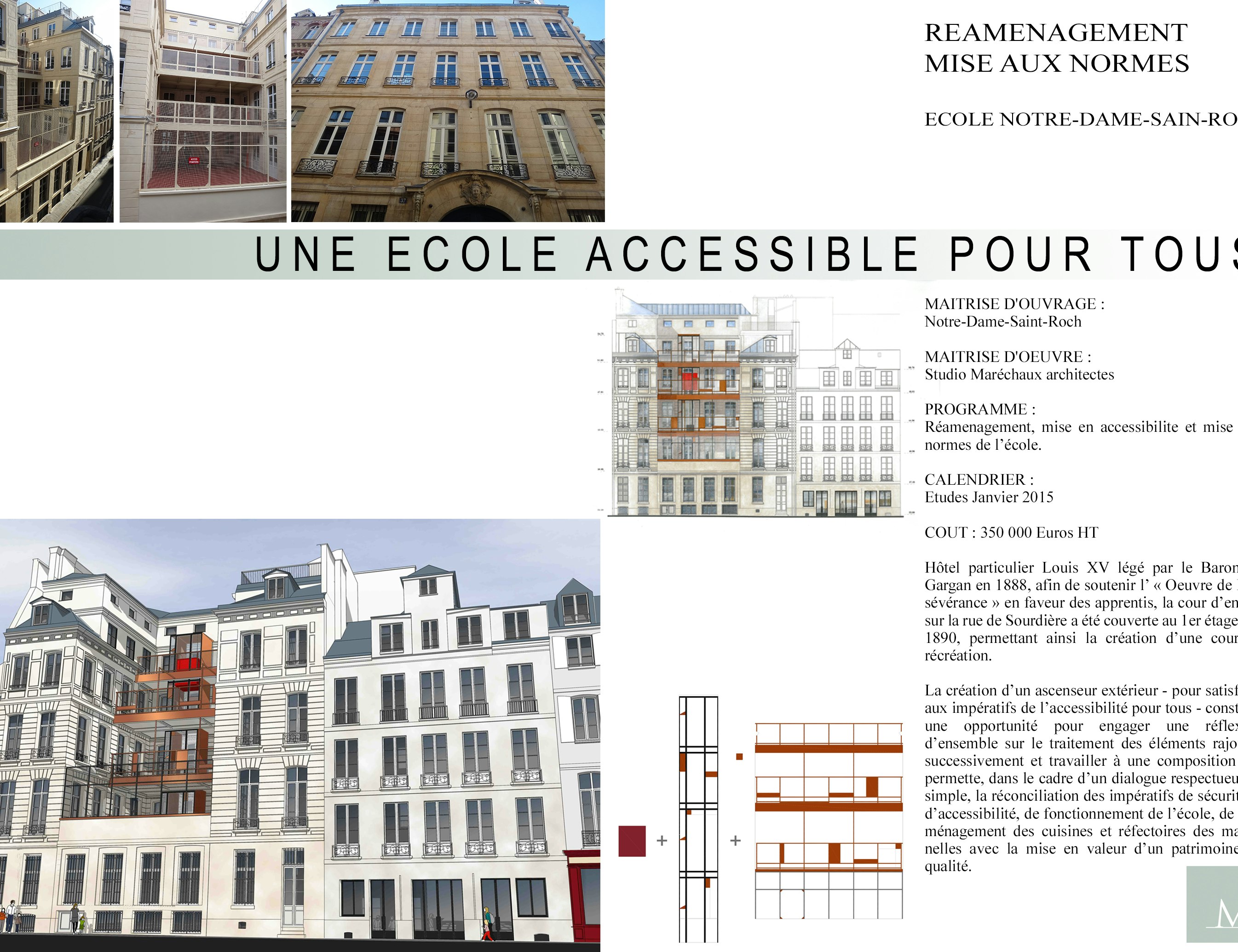 photo Extension d'un immeuble classé (école) Studio Marechaux